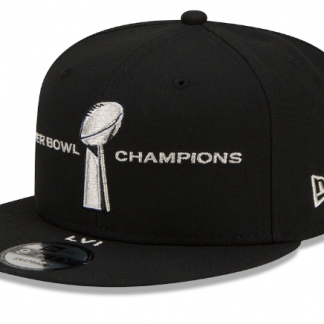 Men's New Era Black Los Angeles Rams Super Bowl LVI Champions Parade 9FIFTY Snapback Adjustable Hat