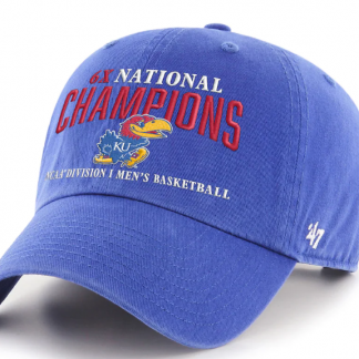 '47 Kansas Jayhawks Royal 6-Time NCAA Men's Basketball National Champions Clean Up Adjustable Hat