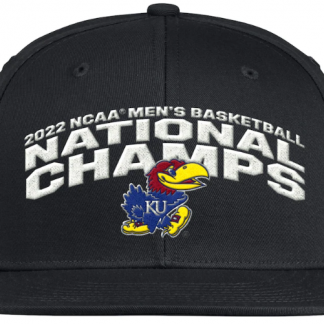 Adidas Kansas Jayhawks Black 2022 NCAA Men's Basketball National Champions Locker Room Snapback Adjustable Hat