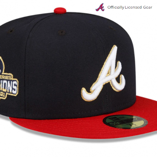Atlanta Braves New Era 2022 Gold Program 59FIFTY Fitted Hat - Navy