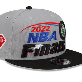 Boston Celtics New Era 2022 Eastern Conference Champions Locker Room 9FIFTY Snapback Adjustable Hat - Gray Black