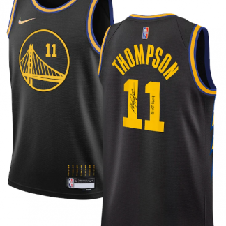 Klay Thompson Golden State Warriors Fanatics Authentic 2022 Western Conference Champions Autographed Black Mixtape Nike Swingman Jersey with ''22 WCF Champ'' Inscription