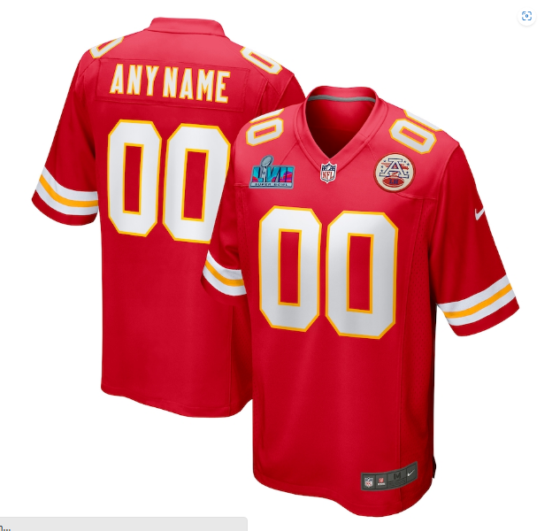 Kansas City Chiefs Nike Super Bowl LVII Game Custom Jersey – Red - Swan ...