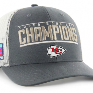 Kansas City Chiefs '47 Super Bowl LVII Champions Victor Trucker Adjustable Hat - Charcoal
