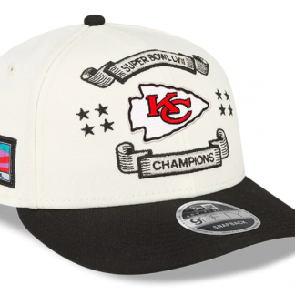 Kansas City Chiefs New Era Super Bowl LVII Champions Locker Room 9FIFTY Low Profile Snapback Hat - Cream 