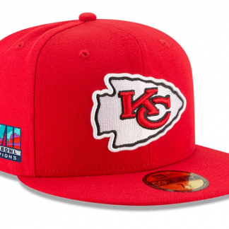 Kansas City Chiefs New Era Super Bowl LVII Champions Side Patch 59FIFTY Fitted Hat - Red