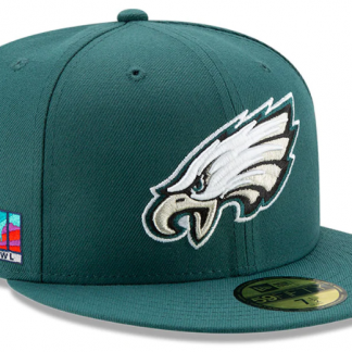 Philadelphia Eagles New Era Super Bowl LVII Side Patch 59FIFTY Fitted Hat - Midnight Green