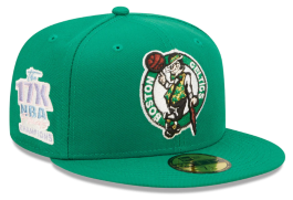 Boston Celtics New Era 17x NBA Finals Champions Pop Sweat 59FIFTY Fitted Hat - Kelly Green