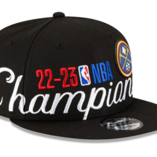 Denver Nuggets New Era 2023 NBA Finals Champions Locker Room 9FIFTY Snapback Hat - Black