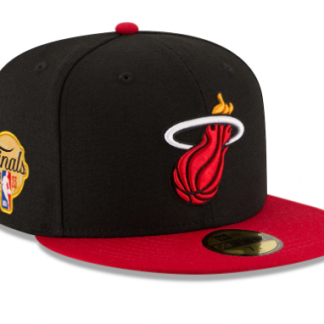 Miami Heat New Era 2023 NBA Finals Two-Tone Side Patch 59FIFTY Fitted Hat - Black_Red